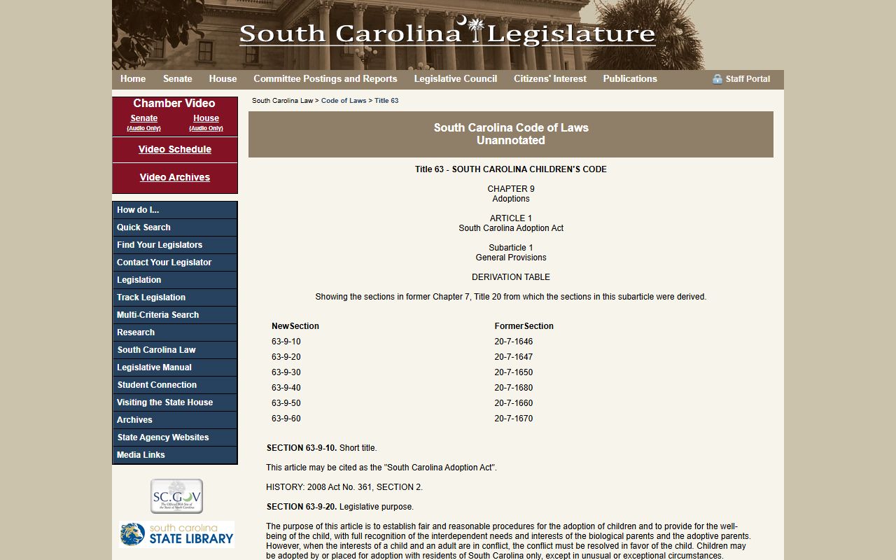 Hampton County Clerk of Court adoption confidentiality statutes