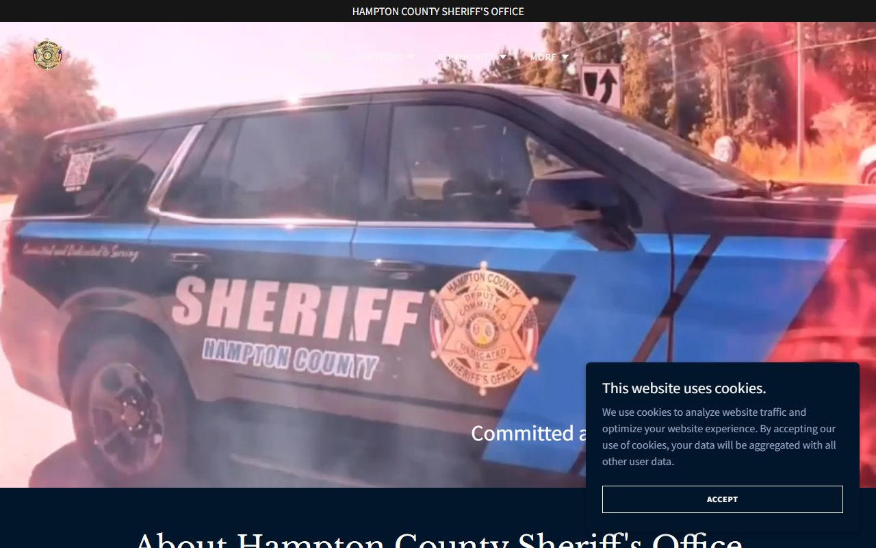 Hampton County arrest records Sheriff's Office homepage