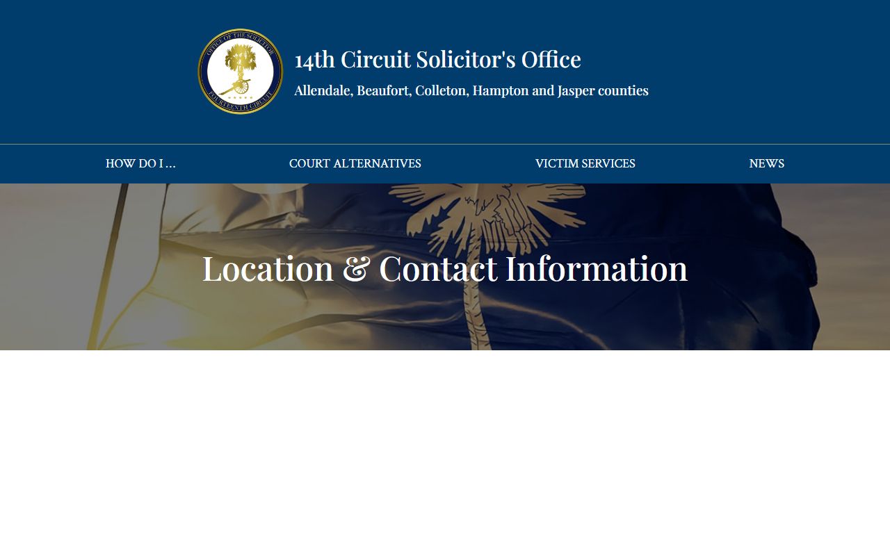 Hampton County court dockets Solicitor contact page