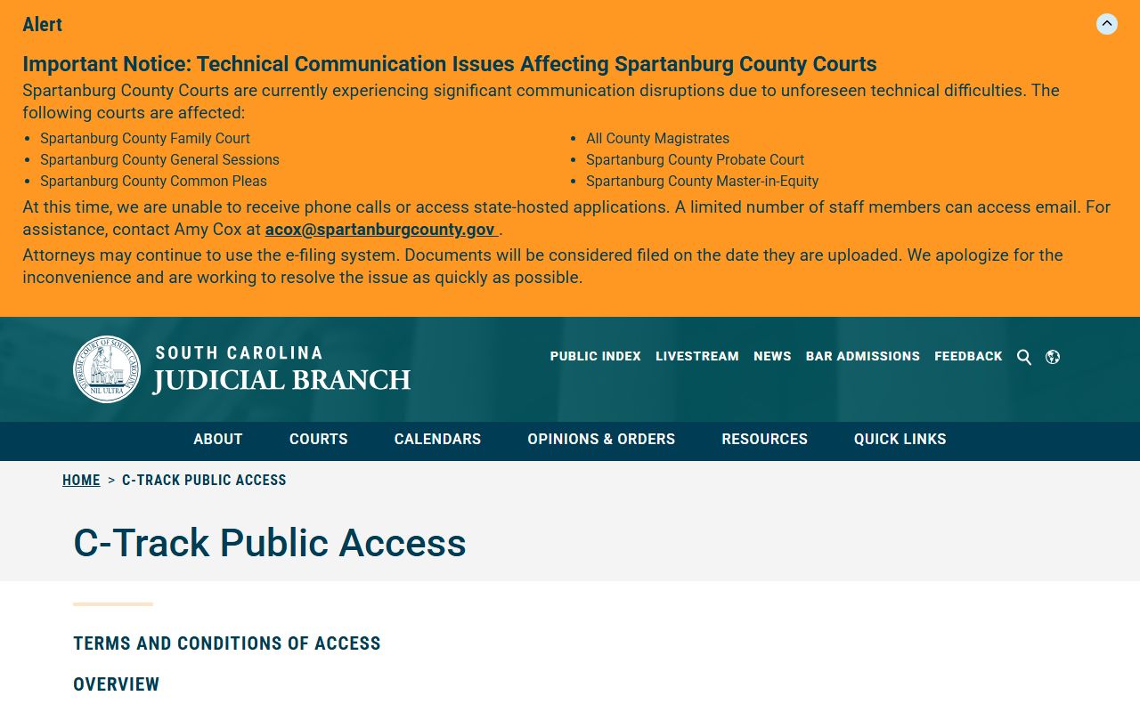 Hampton County court records appellate C-Track public access
