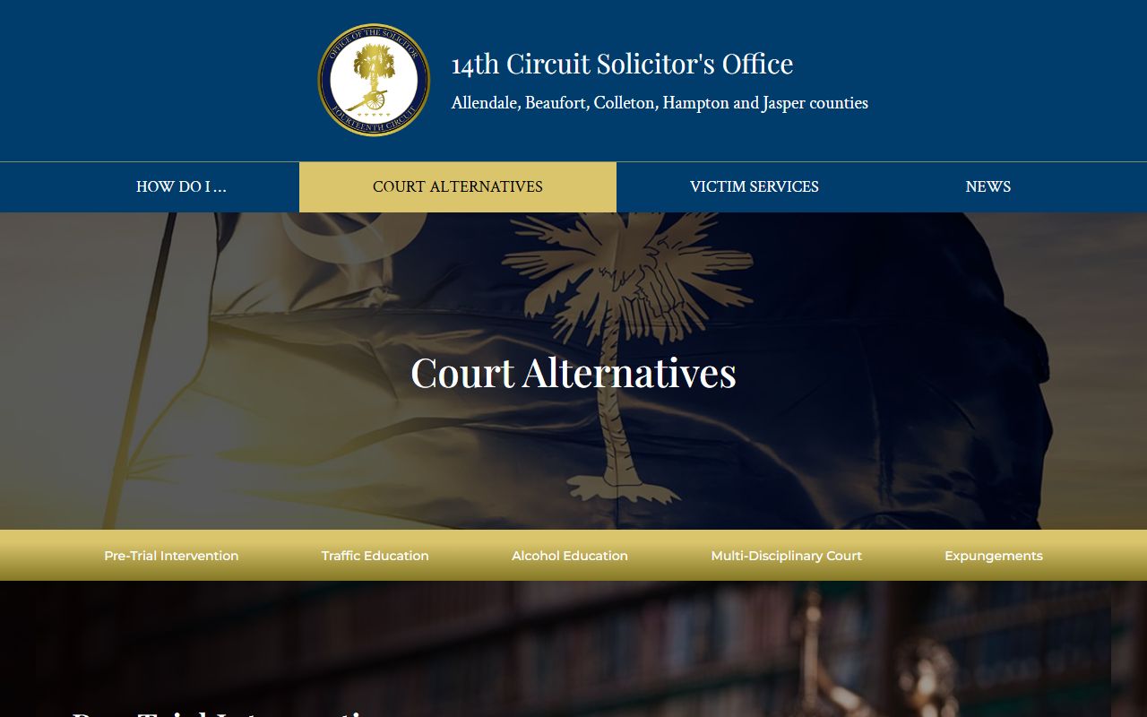 Hampton County criminal court records Solicitor court alternatives