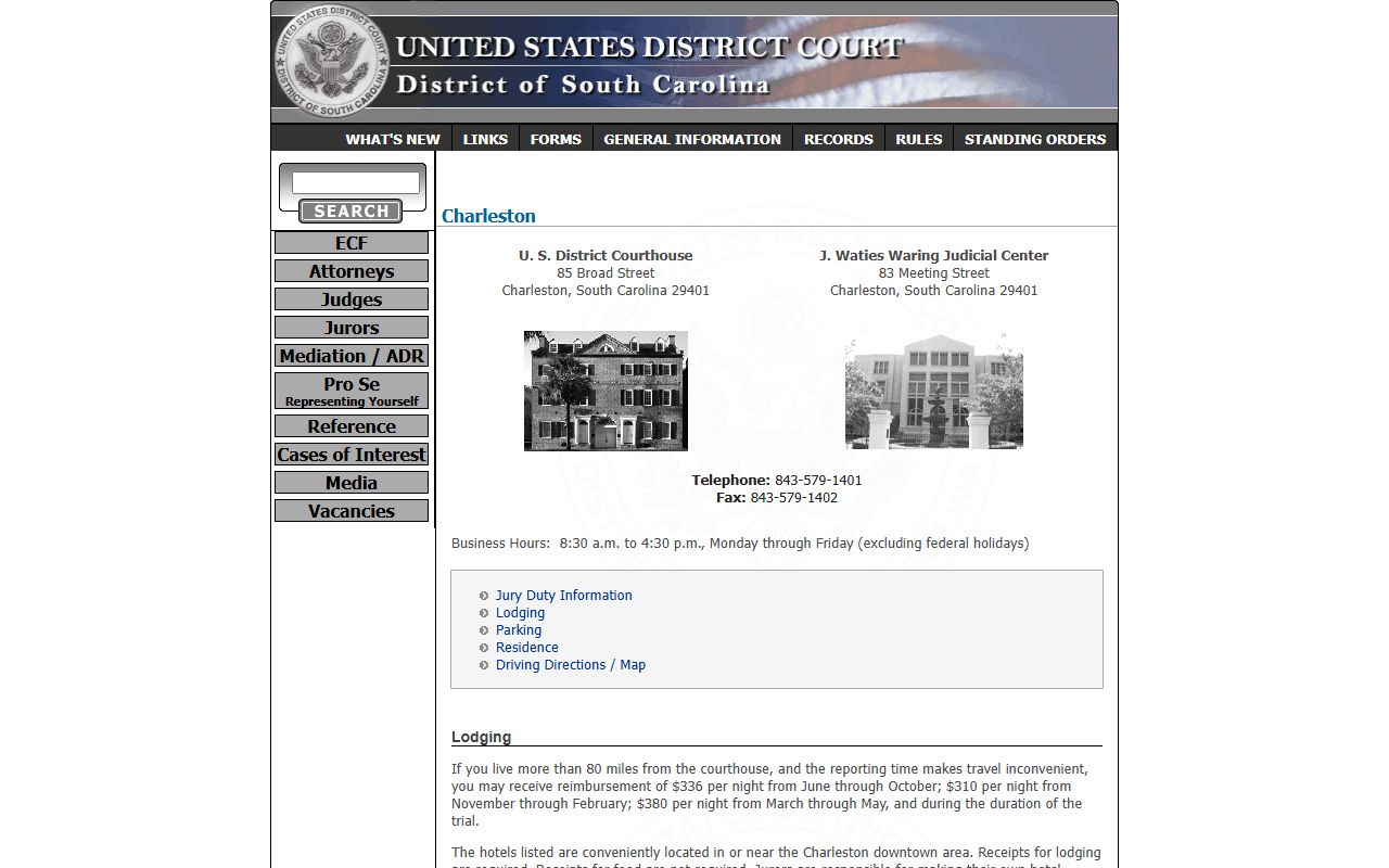 Hampton County Circuit Court federal courthouse distinction
