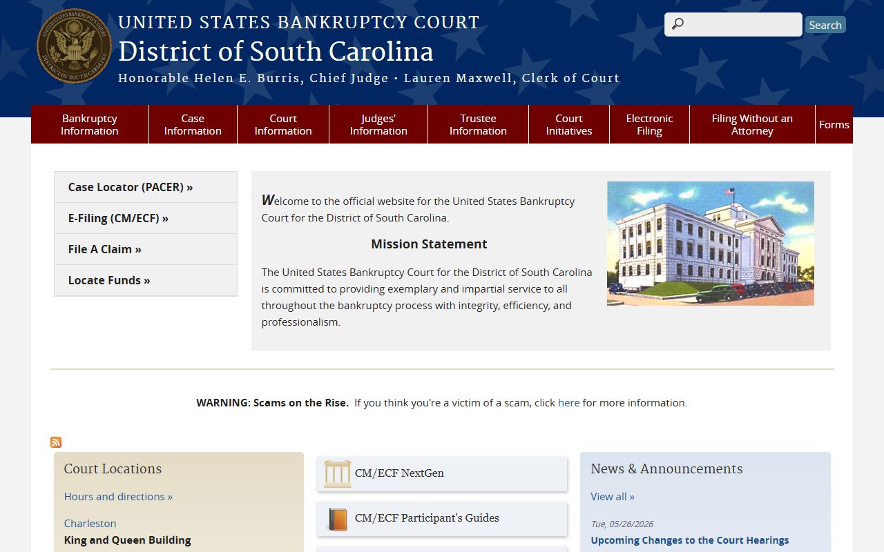 Hampton County Circuit Court distinction from South Carolina bankruptcy records