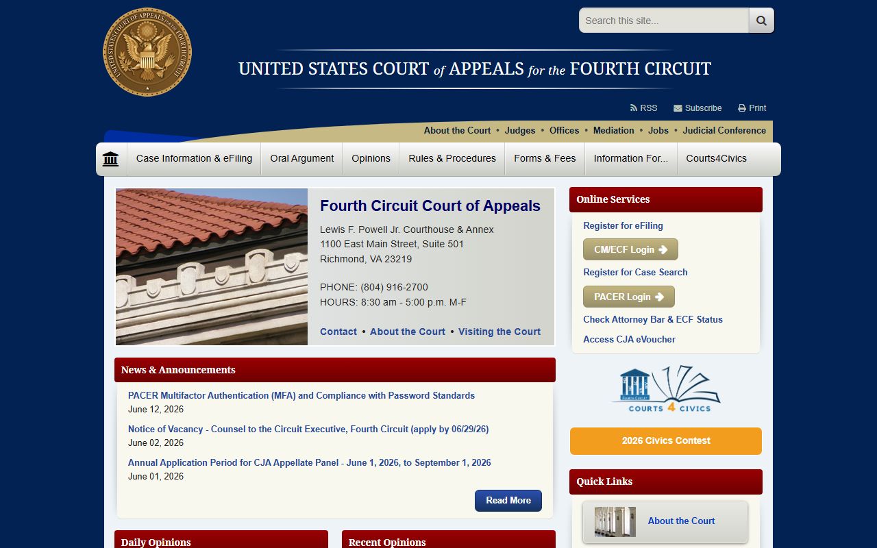 Hampton County Circuit Court distinction from Fourth Circuit federal appeals