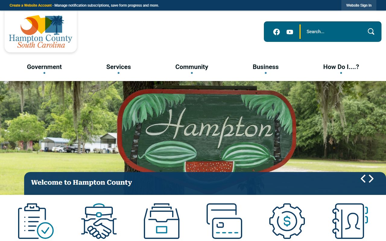Hampton County court records official county homepage