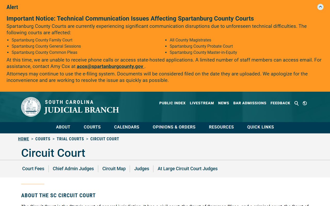 Hampton County Circuit Court records South Carolina court structure