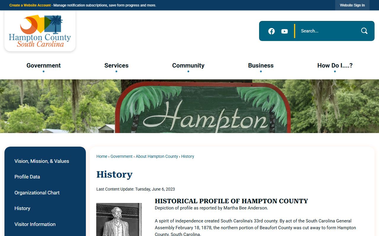Hampton County court records courthouse history