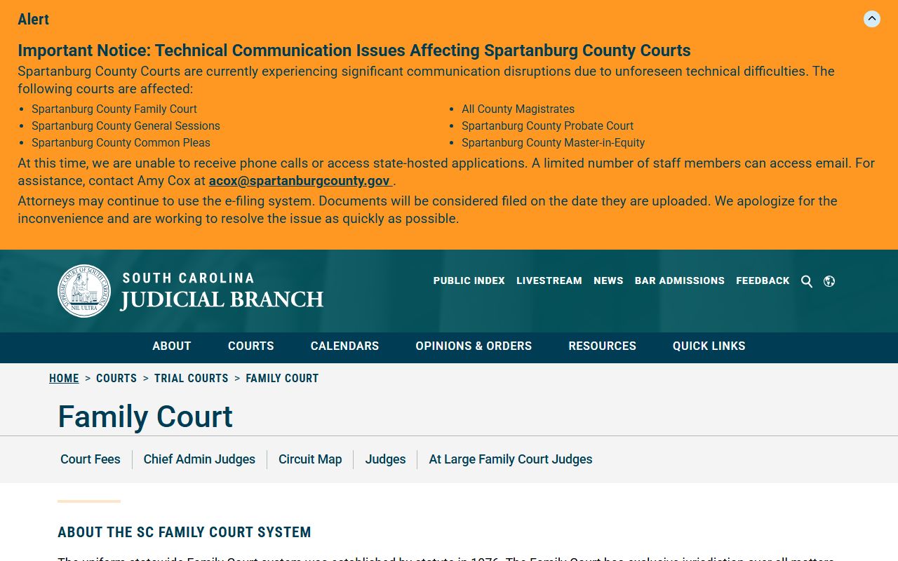 Hampton County divorce records handled through South Carolina Family Court