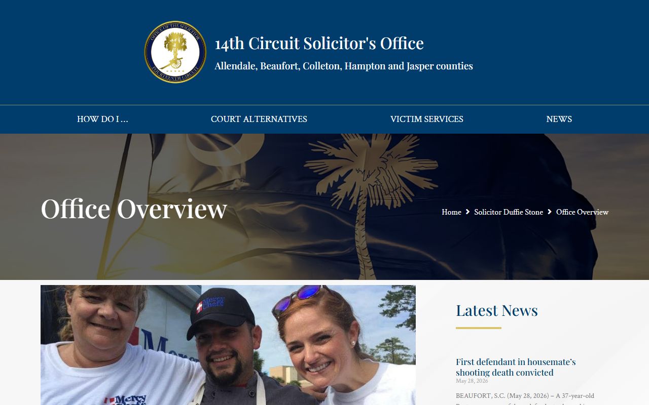 Hampton County warrant records 14th Circuit Solicitor role